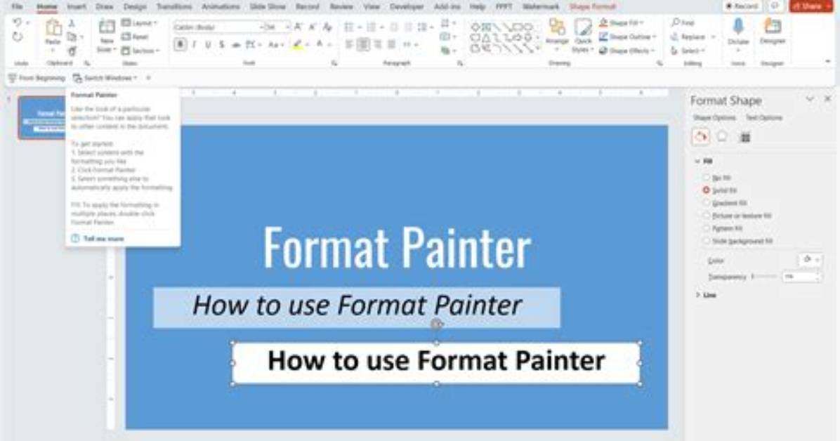 How Do You Activate Format Painter for Multiple Use?