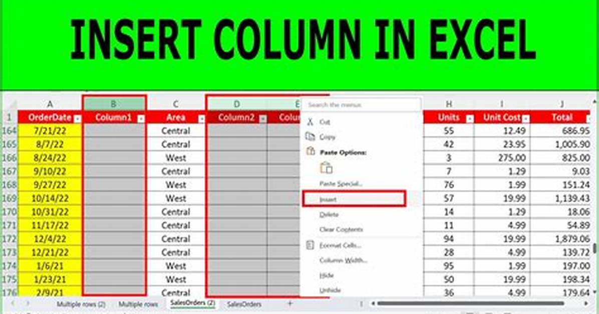 How Do You Add a Column to a Table in Excel?