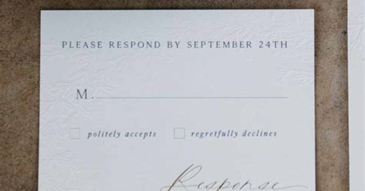 How Do You Address Wedding Response Cards?