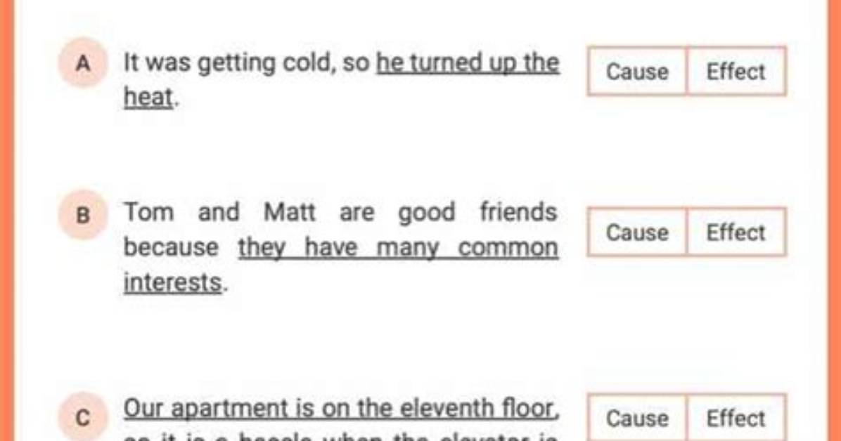 How Do You Answer Cause and Effect