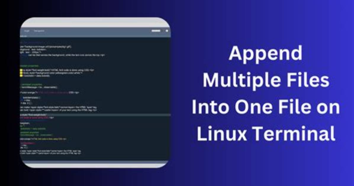 How Do You Append Multiple Files in Unix?