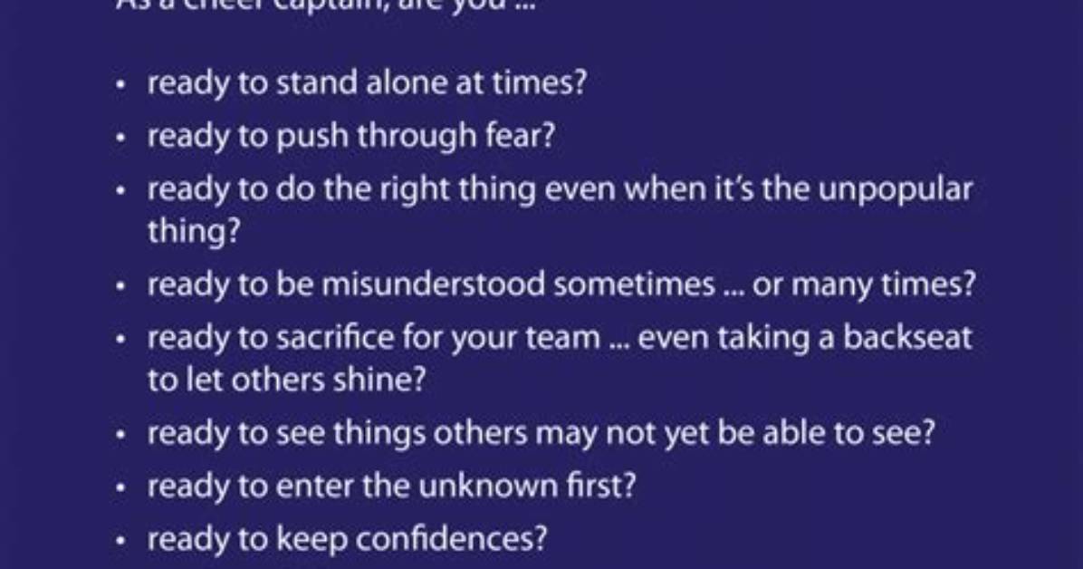 How Do You Become a Cheer Captain