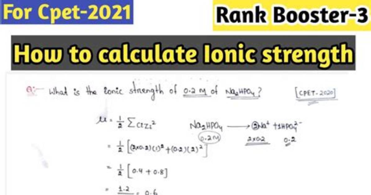 How Do You Calculate the Ionic Strength of a Solution