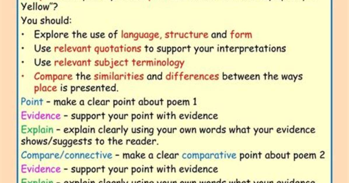 How Do You Compare Poems