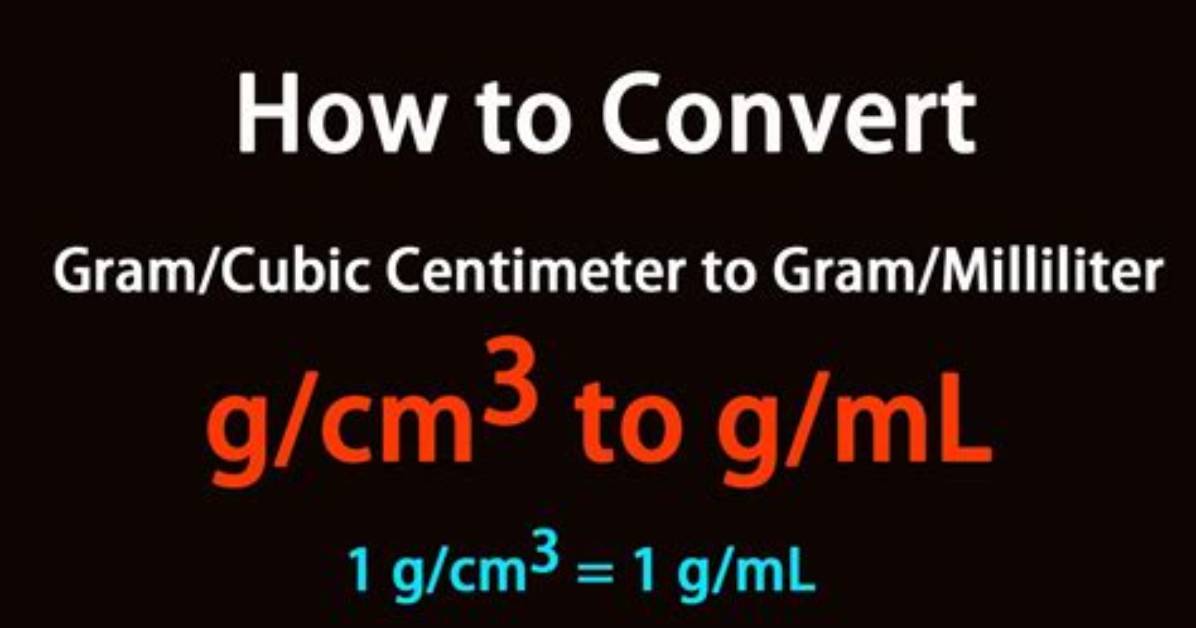 How Do You Convert G/Cm to Nm?