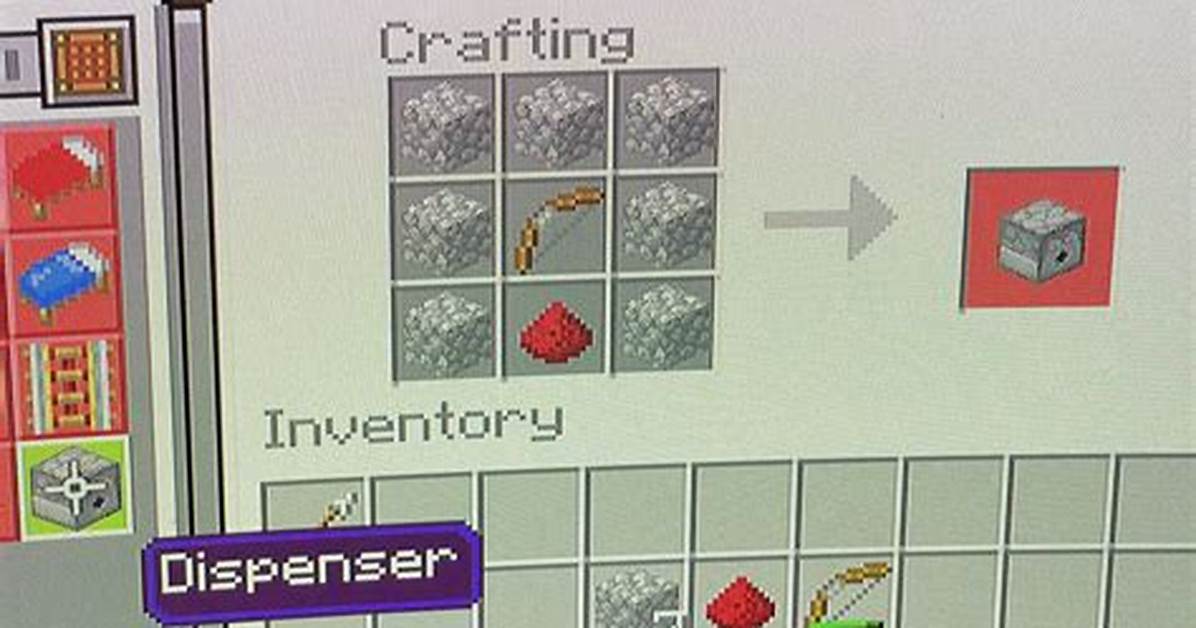 How Do You Craft a Dispenser in Minecraft