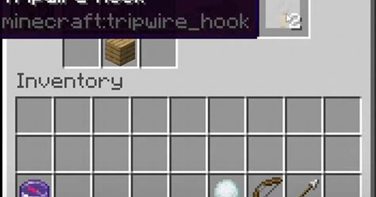 How Do You Craft a Tripwire Hook in Minecraft