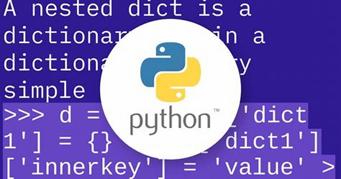 How Do You Create Nested Dict in Python?