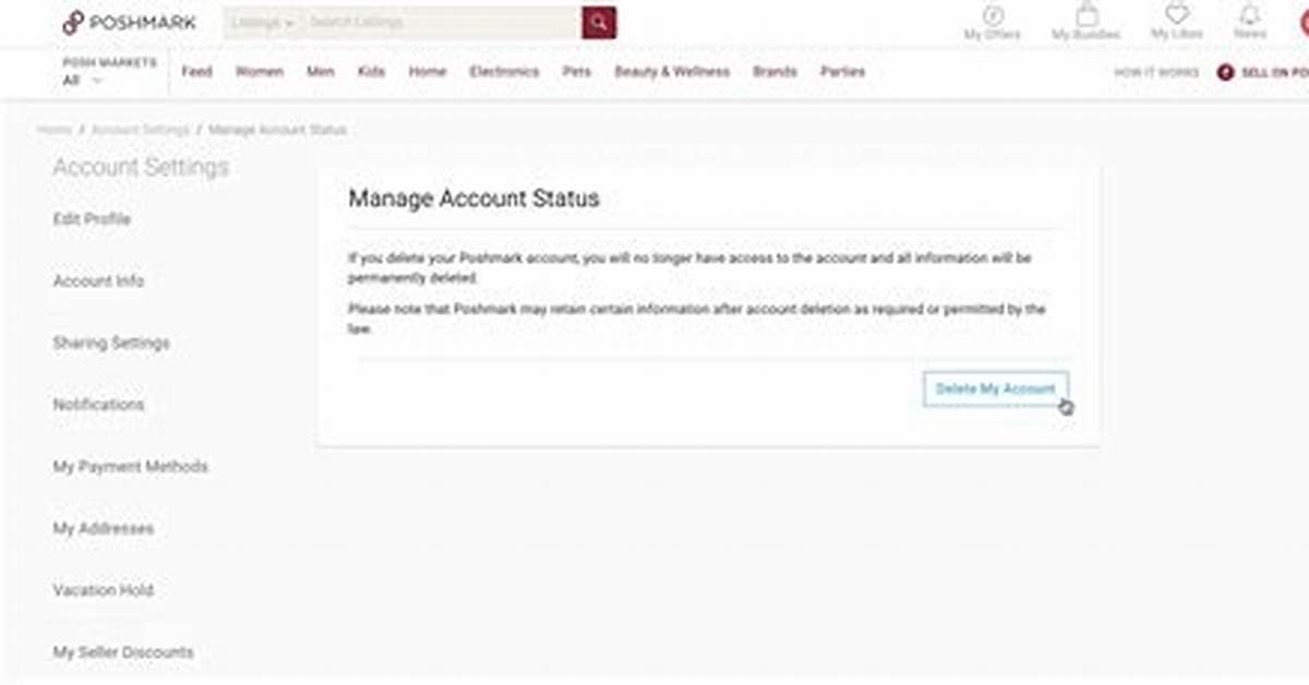 How Do You Delete Your Poshmark Account?