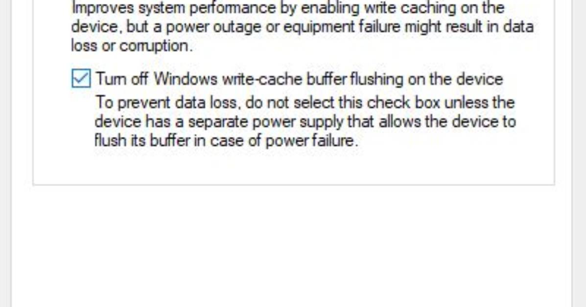 How Do You Disable Write Caching Windows 10?