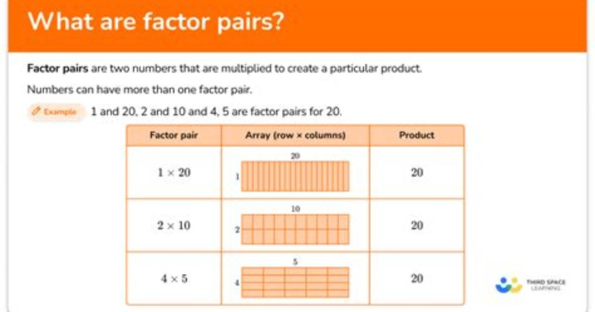 How Do You Do Factor Pairs