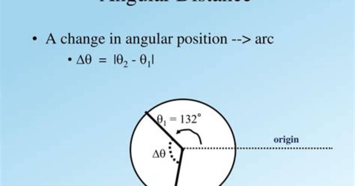 How Do You Find Angular Distance