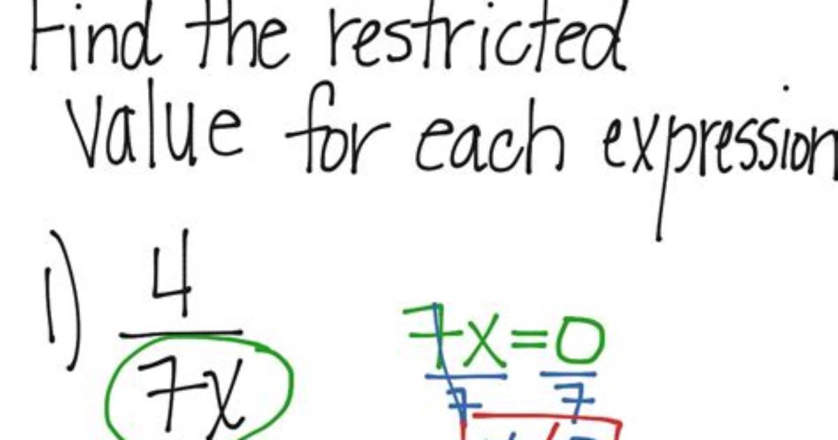 How Do You Find Restricted Values