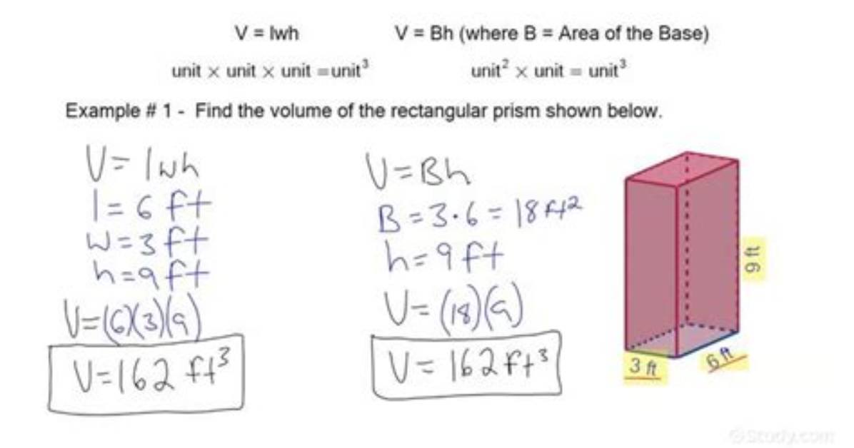How Do You Find v Lwh