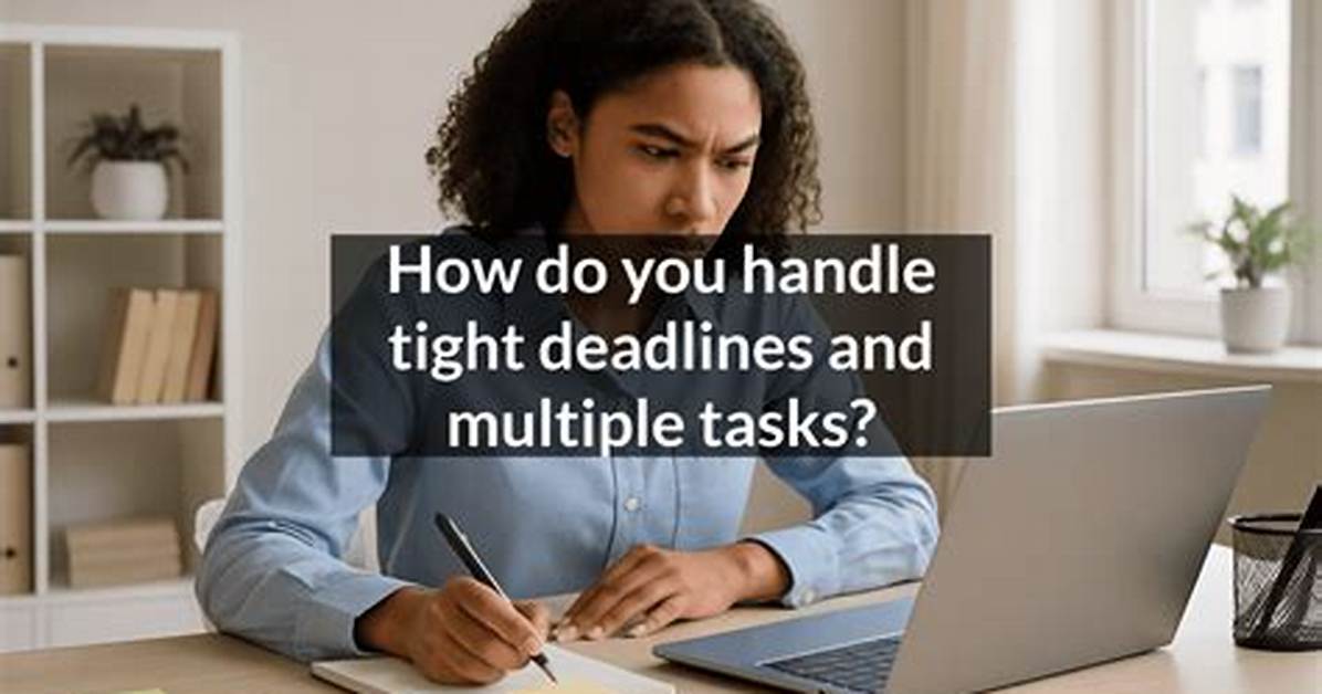 How Do You Handle Multiple Tasks at Once Interview Question
