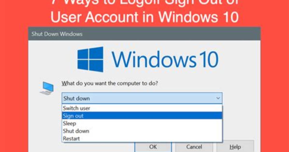 How Do You Log off in Windows 10?