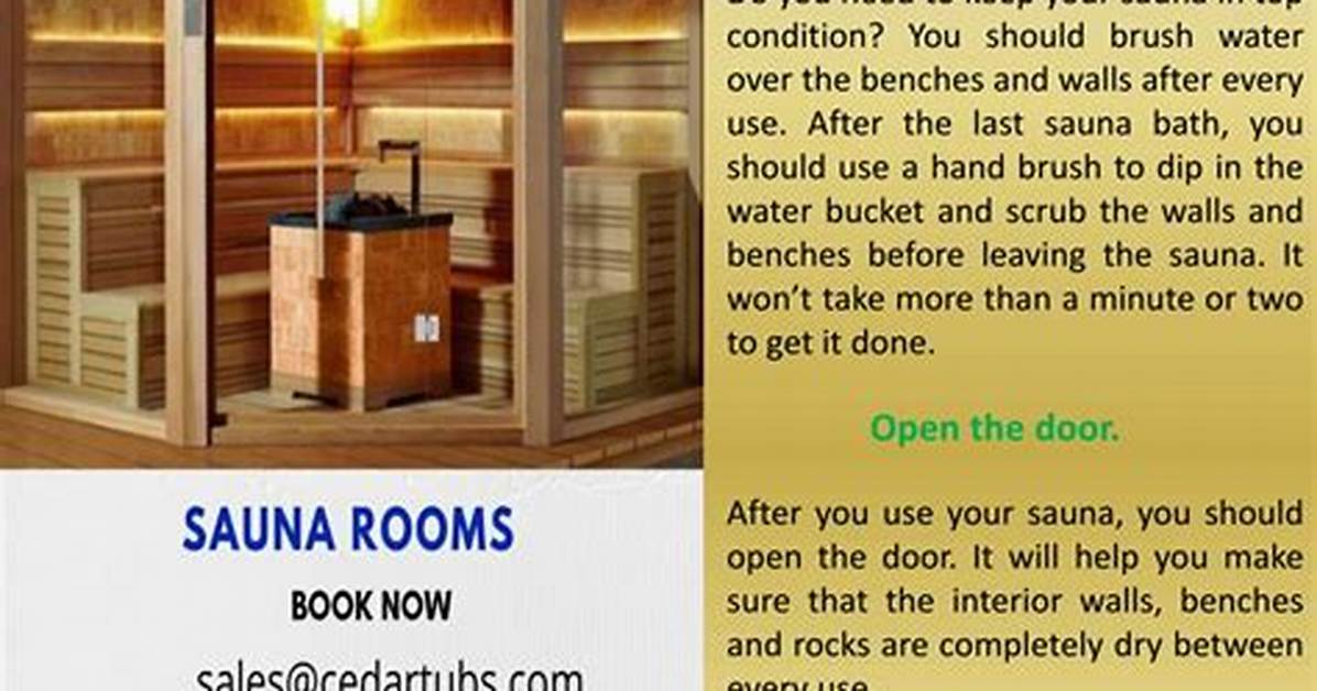 How Do You Maintain a Sauna