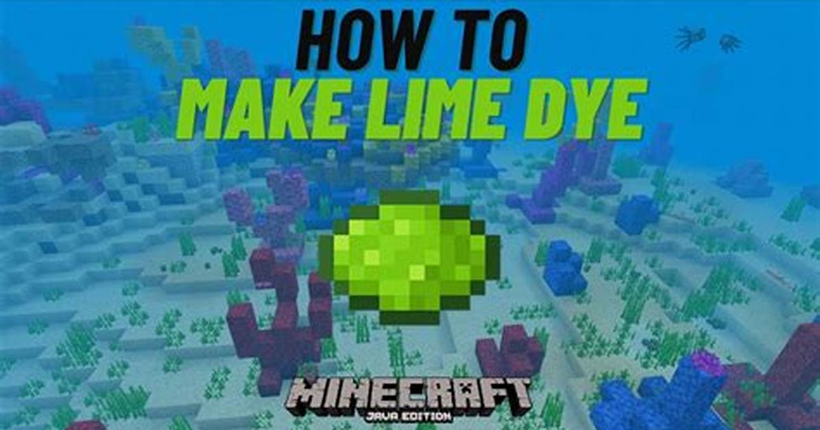 How Do You Make Lime Dye in Minecraft