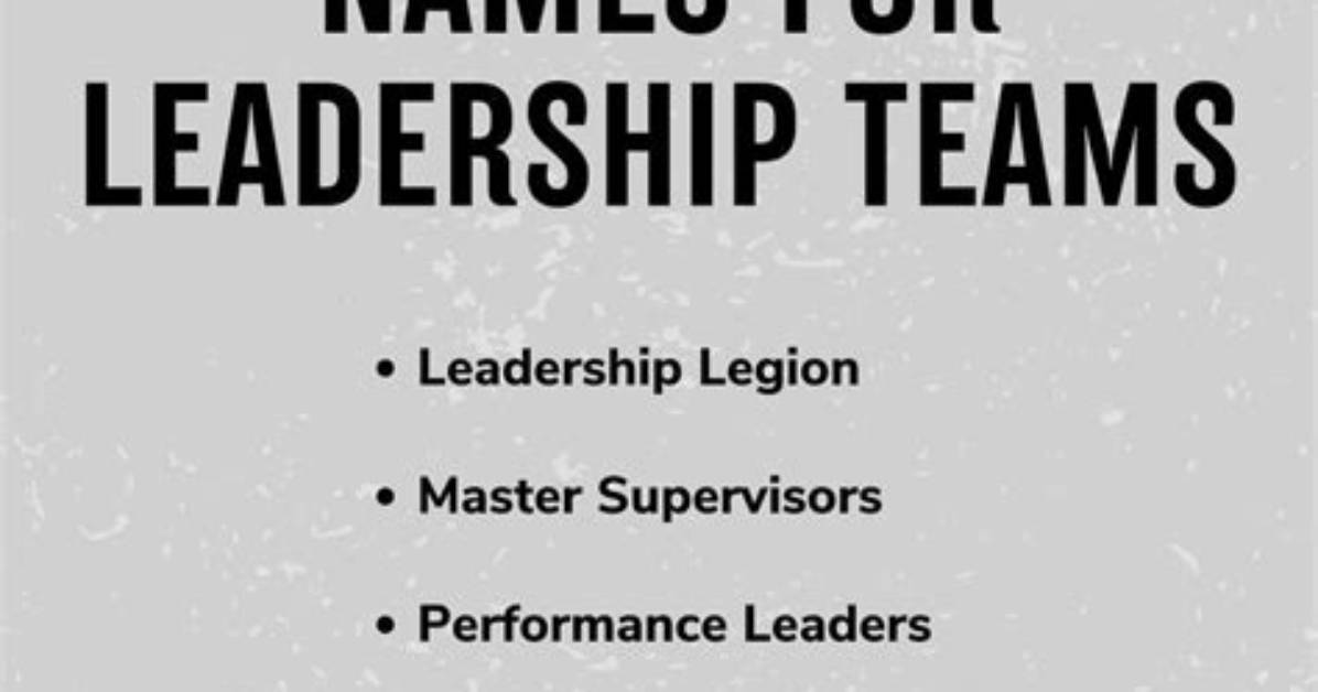 How Do You Name Your Team