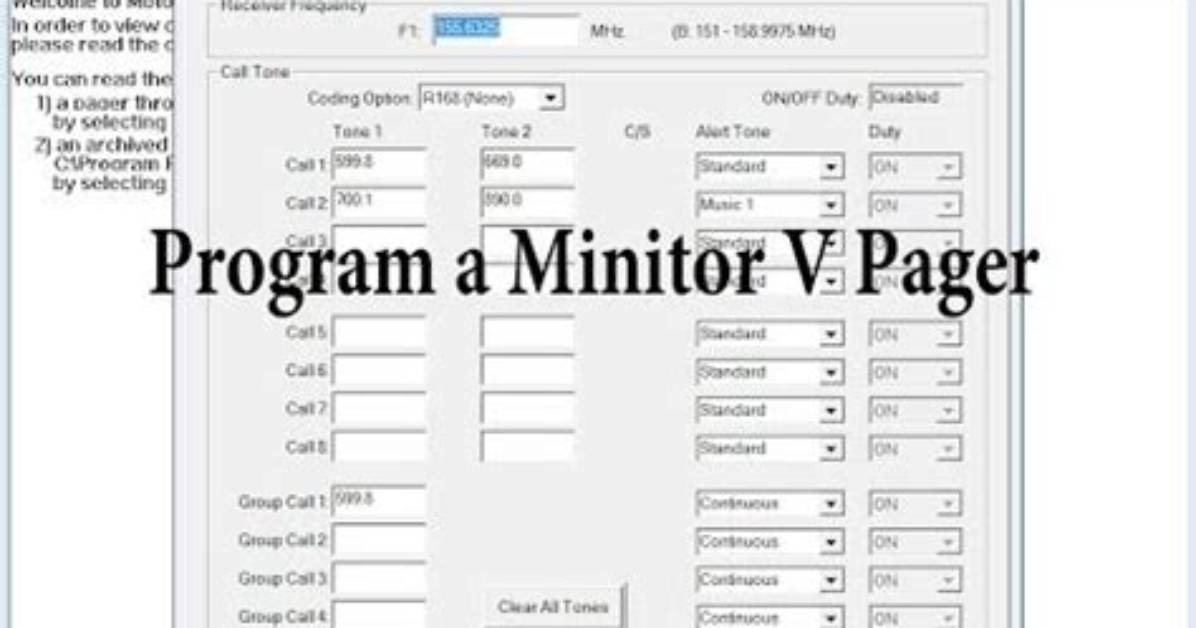 How Do You Program a Minitor v Pager?