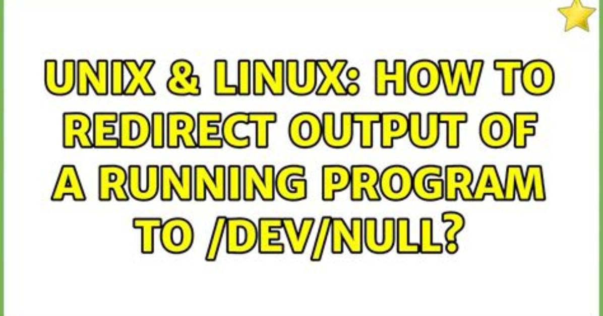 How Do You Redirect a Unix Error?