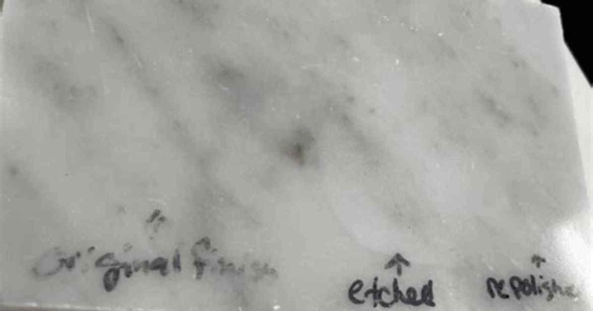 How Do You Refinish Etched Marble