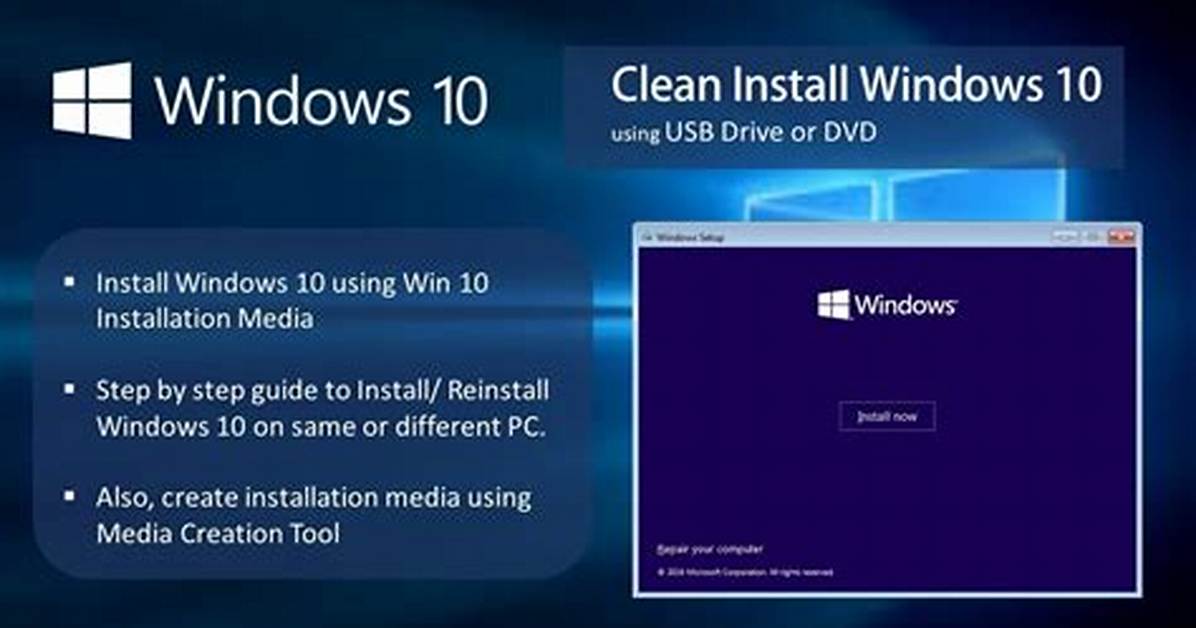 How Do You Reinstall Clean Install Windows 10?