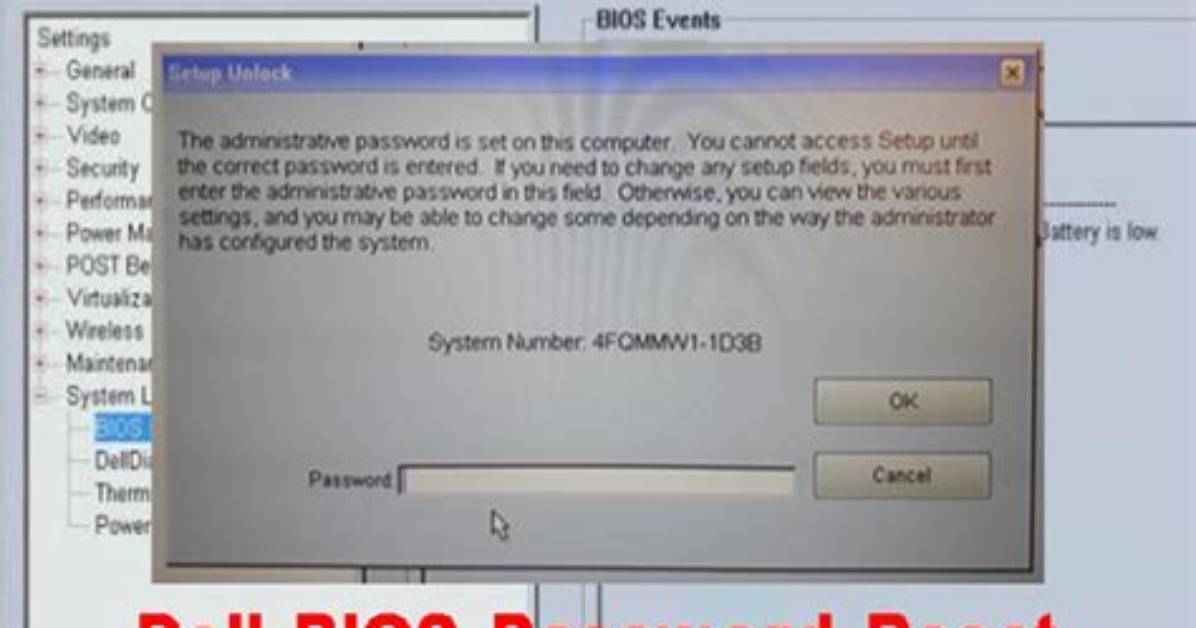 How Do You Reset the Bios Password?