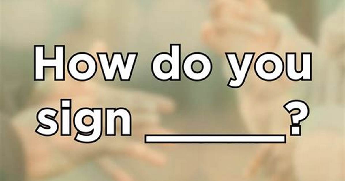 How Do You Sign Sweets