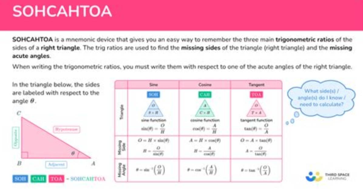 How Do You Solve Sohcahtoa