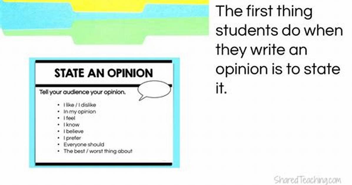 How Do You State Your Opinion Without Using First Person?