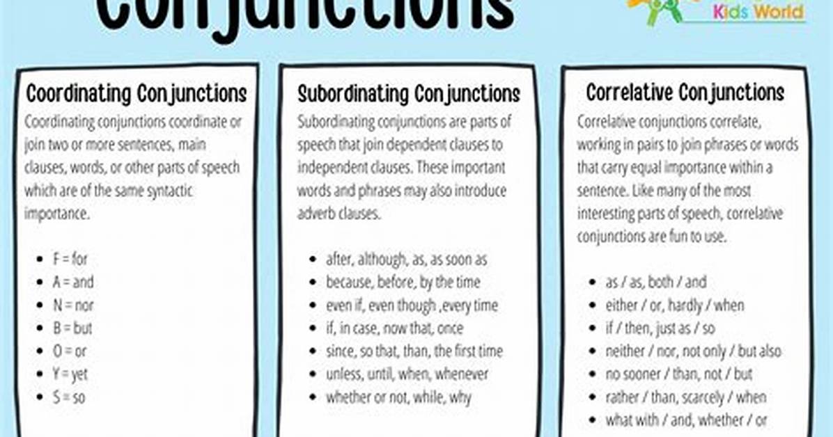 How Do You Teach Kids Conjunctions?