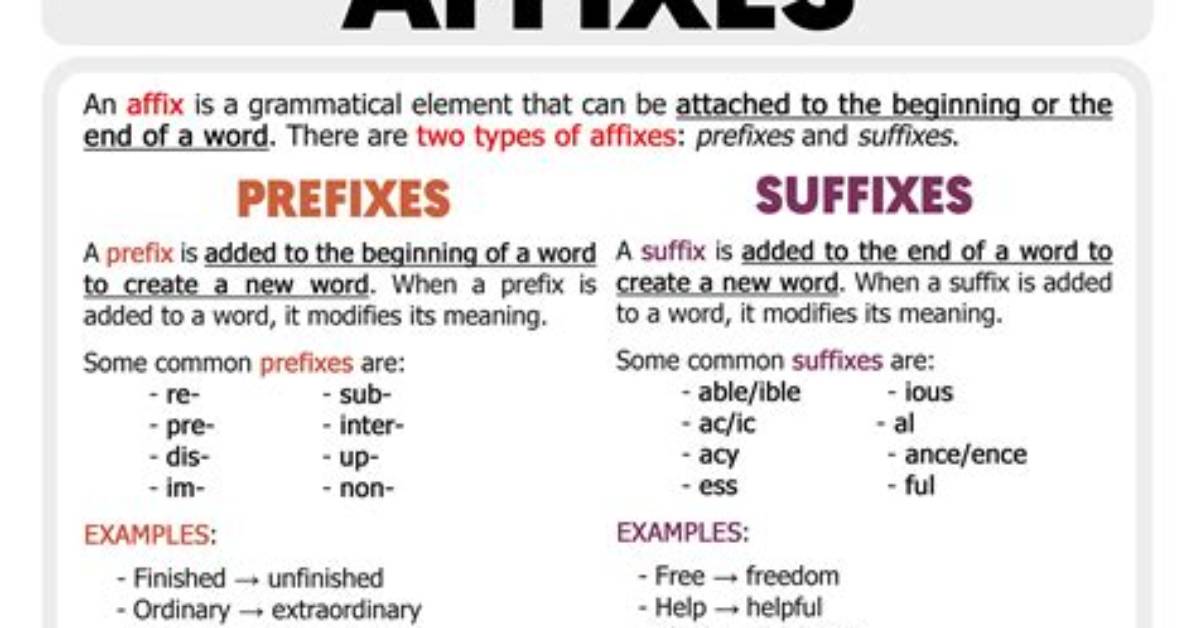 How Do You Use Affixes?