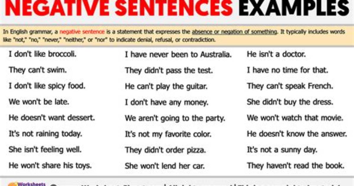 How Do You Use Negation