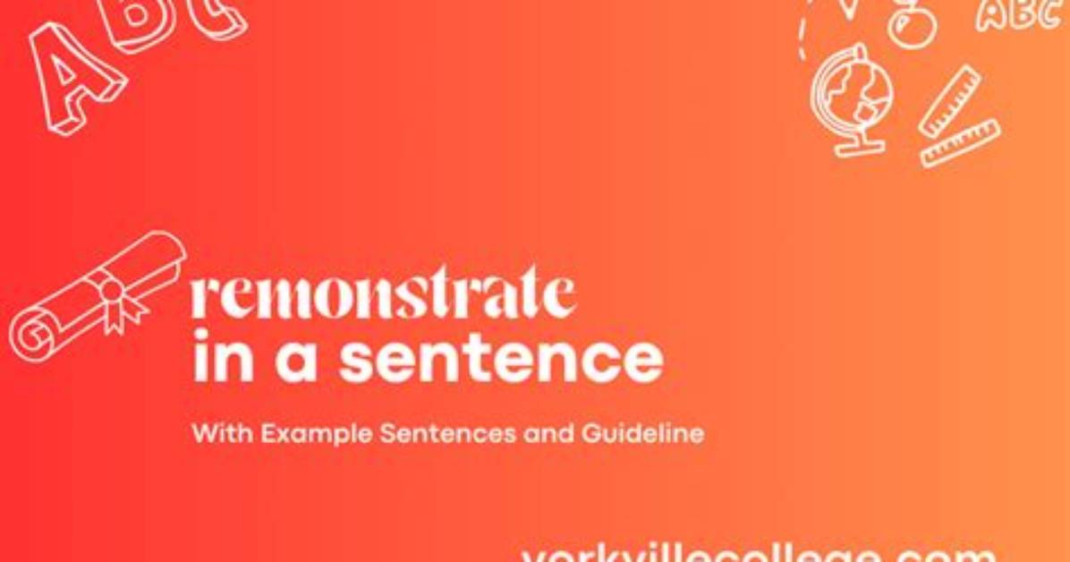 How Do You Use Remonstrate in a Sentence?