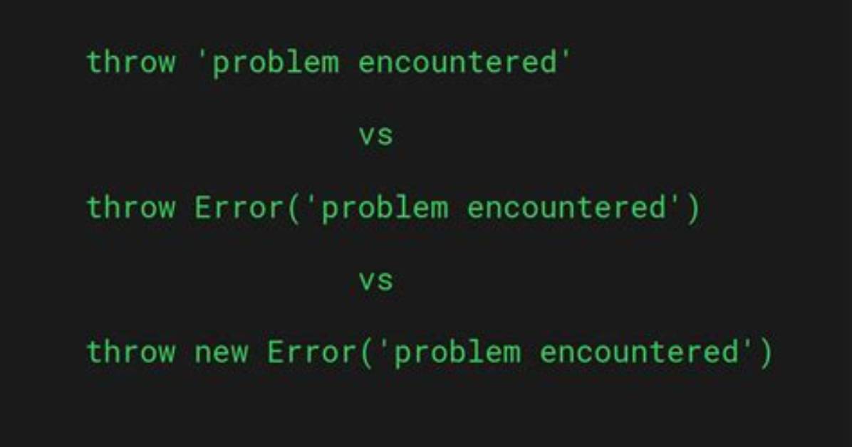 How Do You Use Throw Error