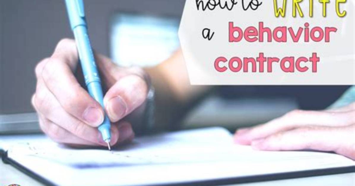 How Do You Write a Behavioral Contract