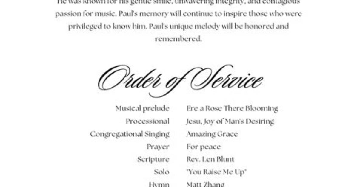 How Do You Write a Memorial Service