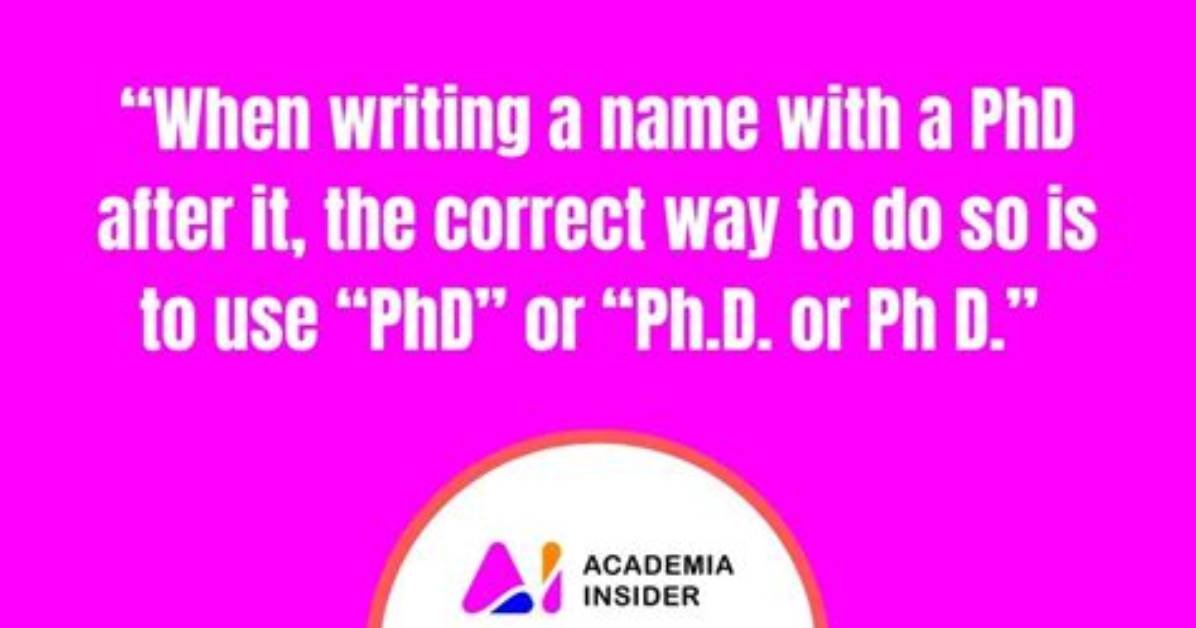 How Do You Write a Phd Suffix?