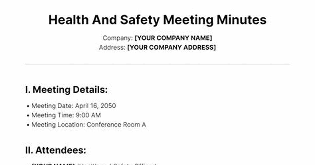 How Do You Write a Safety Meeting