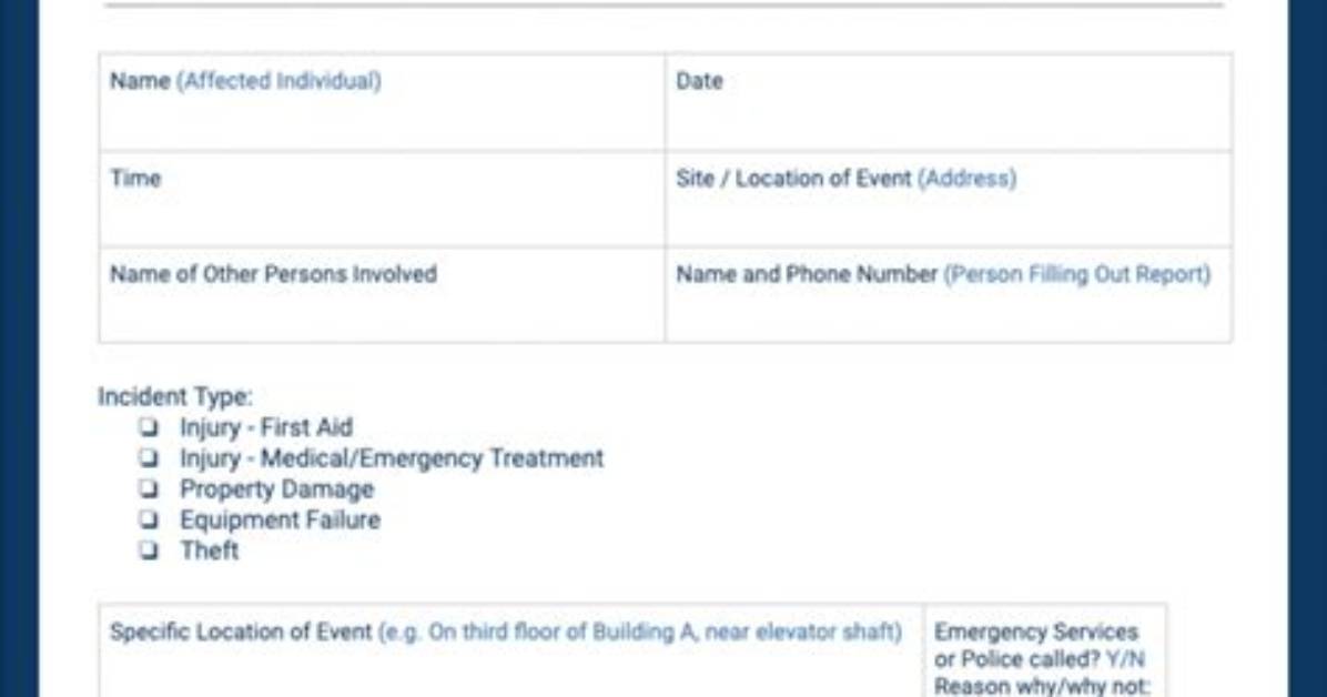 How Do You Write a Simple Incident Report