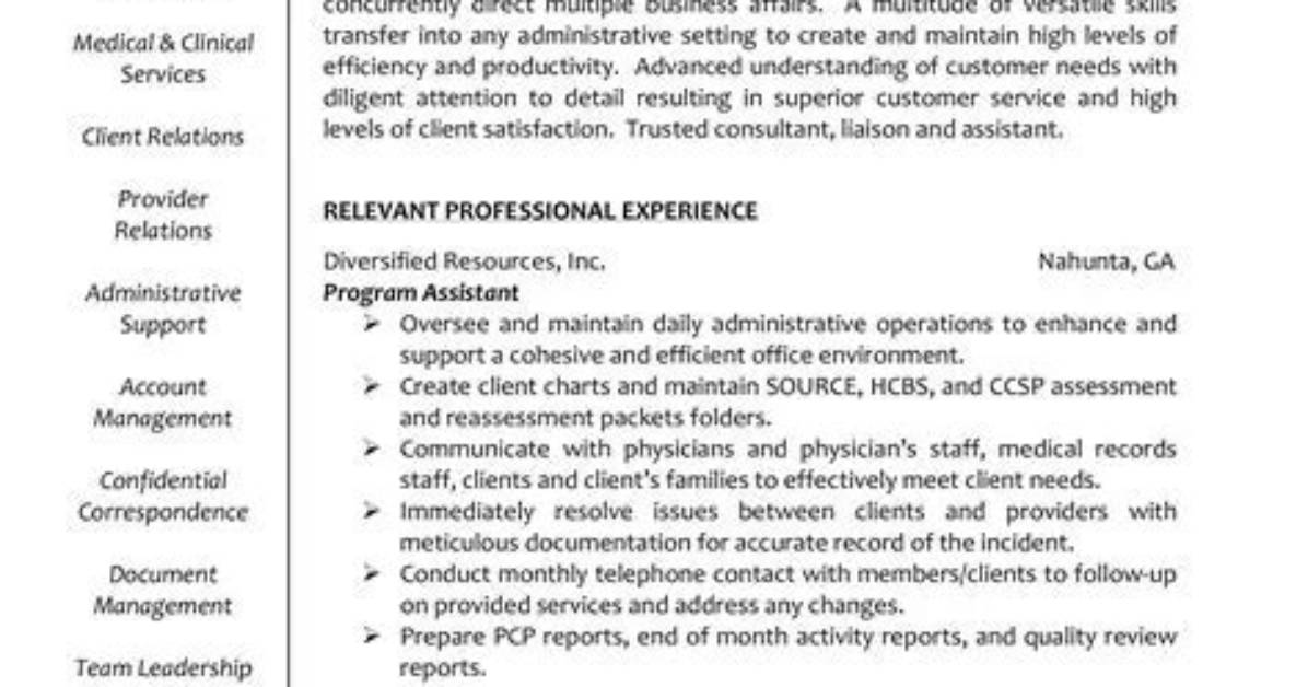 How Do You Write Administrative Experience on a Resume?
