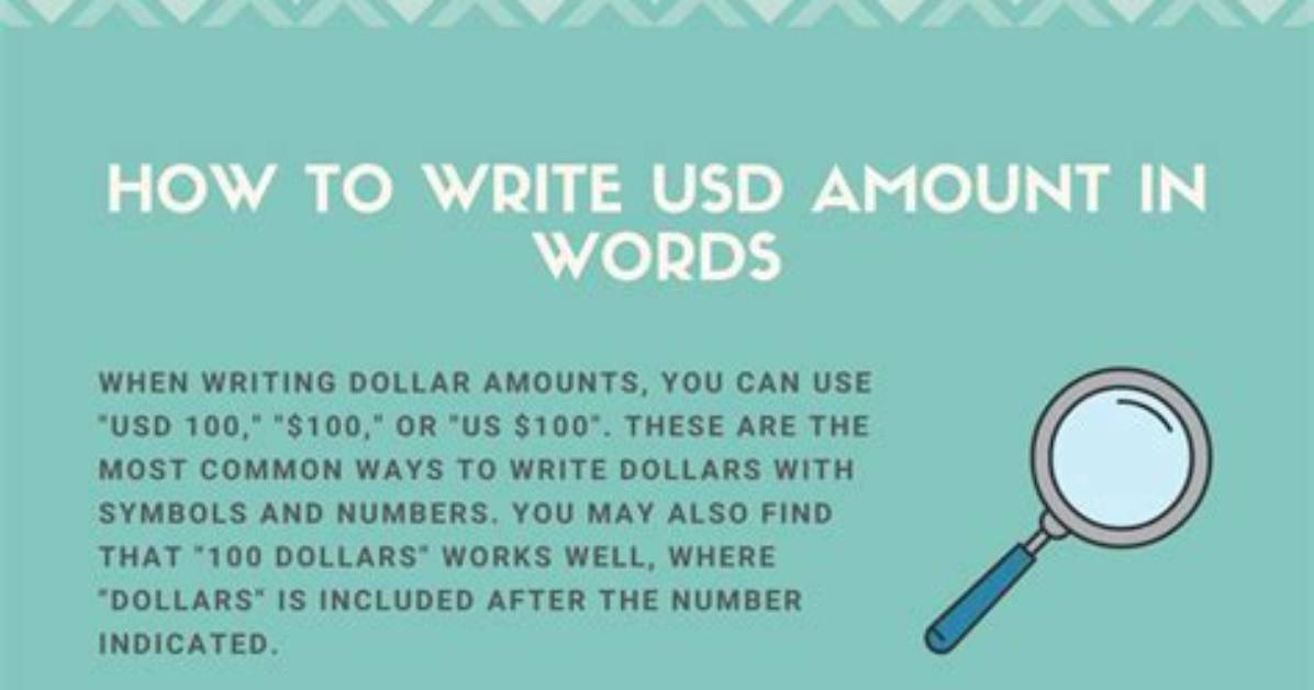 How Do You Write Dollar Amounts in Words on a Check?
