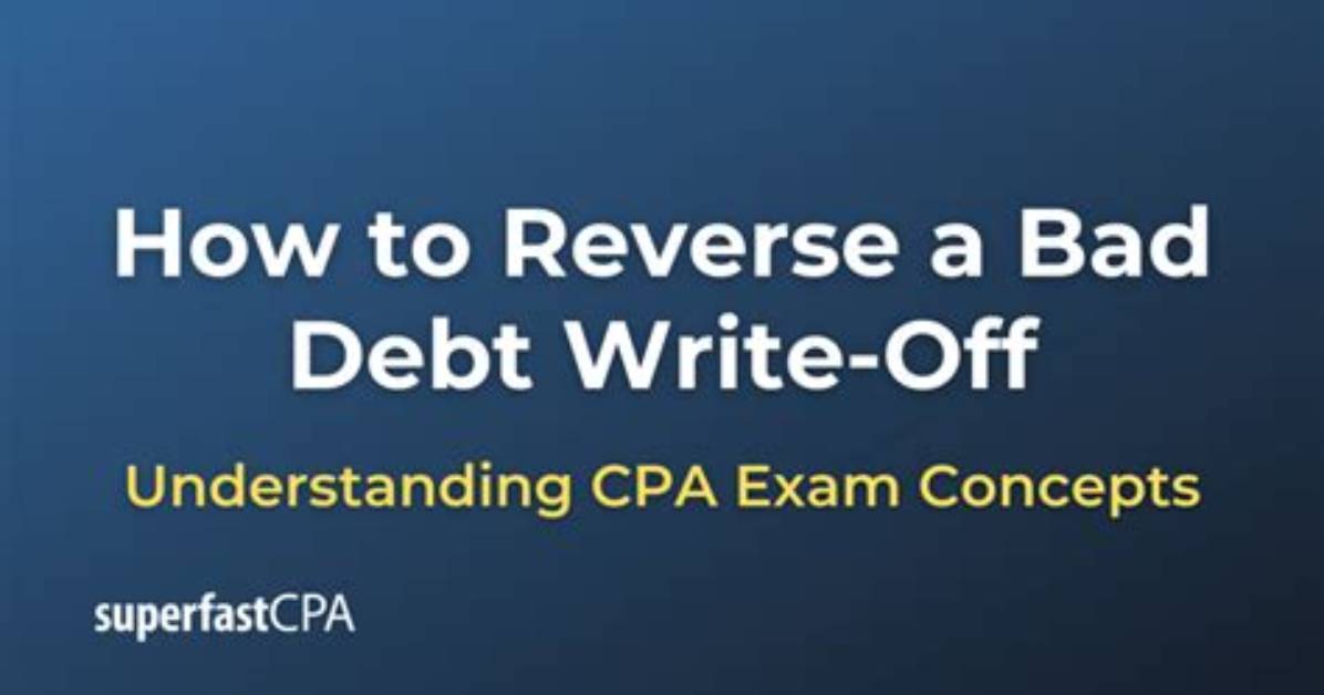 How Do You Write off a Bad Debt Account