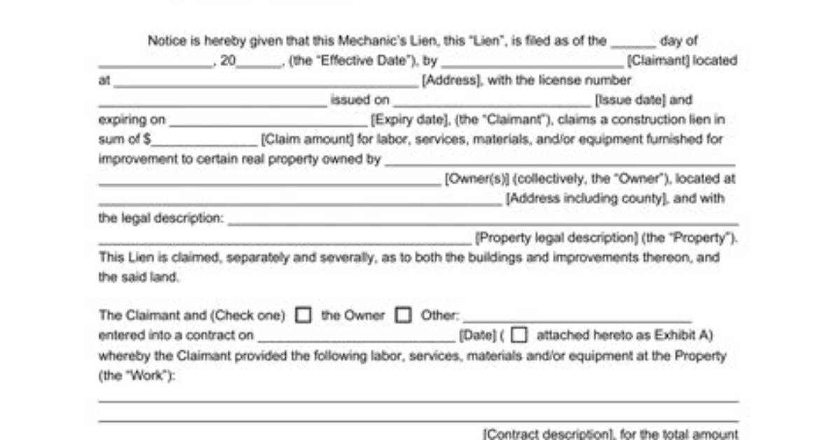 How Does a Mechanic Lien Work?