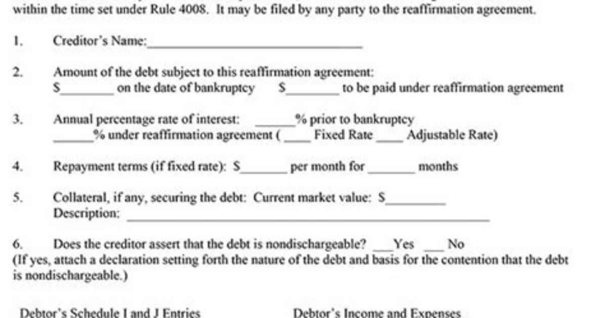 How Does a Reaffirmation Agreement Work