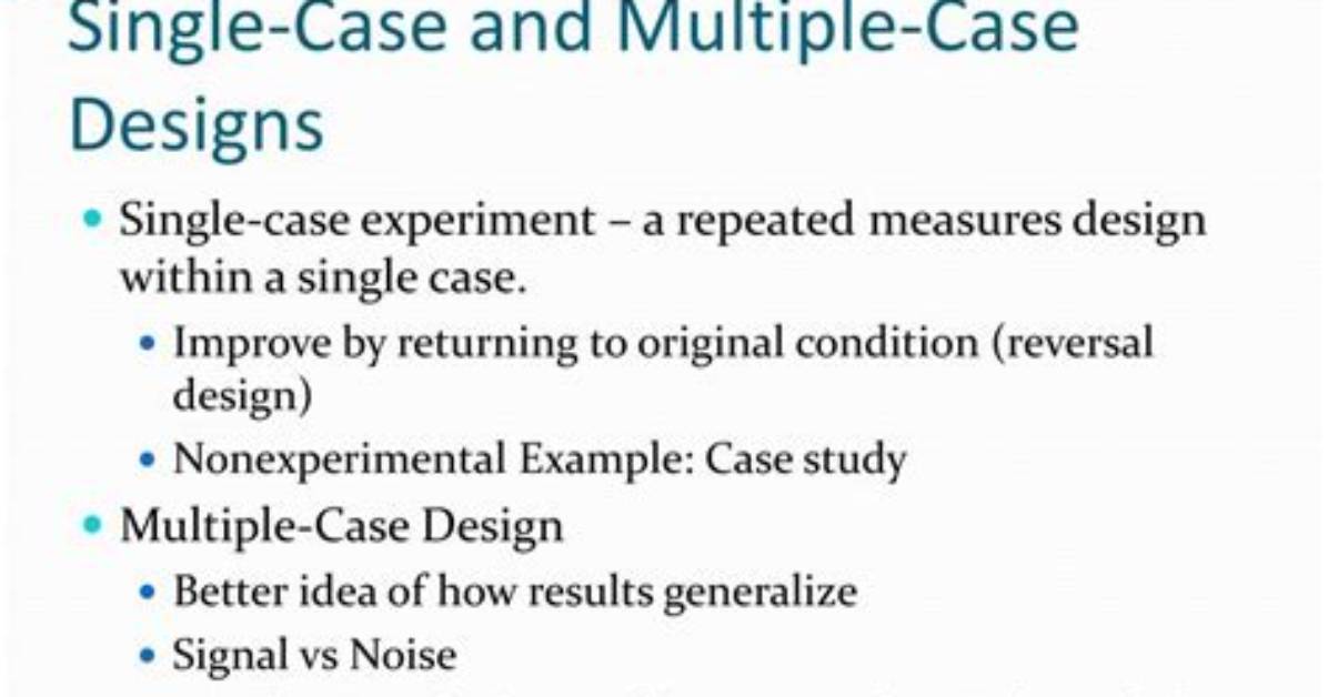 How Does a Single Case Research Design Differ from a Group Design