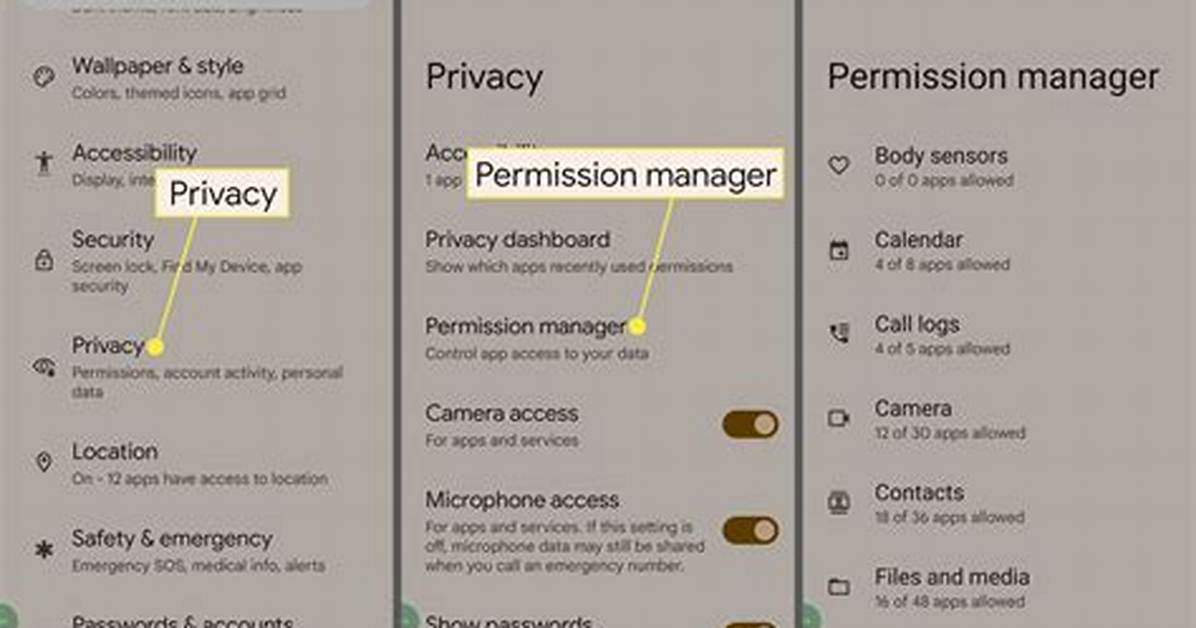 How Does Android Define Permissions?
