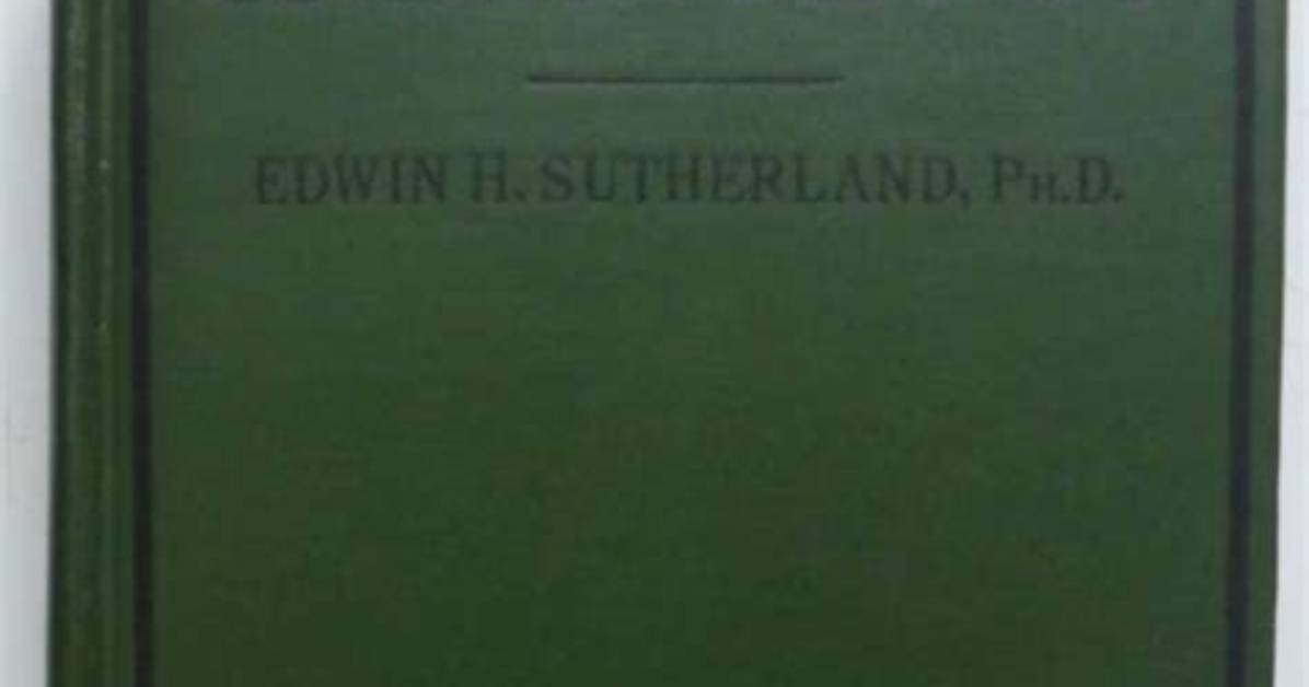 How Does Edwin Sutherland Define Criminology