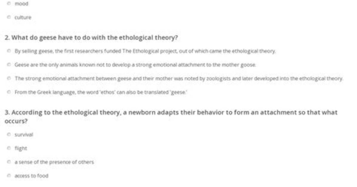 How Does Ethological Theory Work?